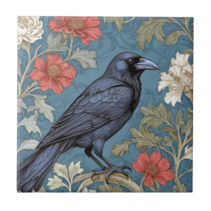 William Morris stijl Rechts tegenover Black Crow B Tegeltje