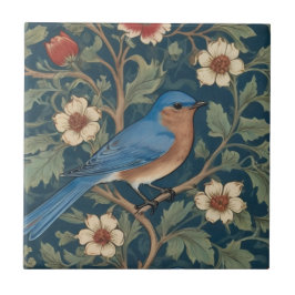 William Morris stijl Rechts tegenover Bluebird Bir Tegeltje