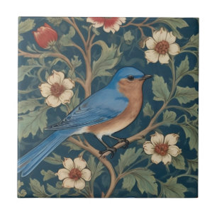 William Morris stijl Rechts tegenover Bluebird Bir Tegeltje