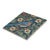 William Morris stijl Rechts tegenover Bluebird Bir Tegeltje (Zijkant)