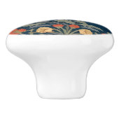 William Morris stijl Rechts tegenover Running Hare Keramische Knop (Zijkant)