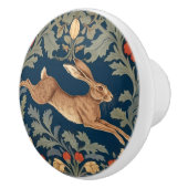 William Morris stijl Rechts tegenover Running Hare Keramische Knop (Rechts)