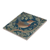 William Morris stijl Rechts tegenover Wren Bird Tegeltje (Zijkant)
