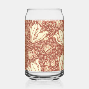 William Morris stijl Red Lily bloempatroon Blikvorm Glas