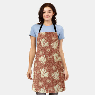 William Morris stijl Red Lily bloempatroon Schort