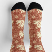 William Morris stijl Red Lily bloempatroon Sokken (Top)
