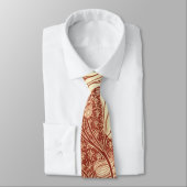 William Morris stijl Red Lily bloempatroon Stropdas (Gebonden)
