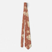 William Morris stijl Red Lily bloempatroon Stropdas (Achterkant)