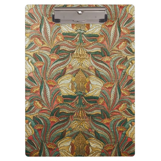 William Morris stijl Roze Groene Botanisch Klembord (Voorkant)
