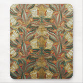 William Morris stijl Roze Groene Botanisch Muismat (Voorkant)