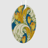William Morris stijl teal & goud tulp bloem kunst Ornament (voorkant)
