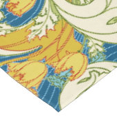 William Morris stijl Teal & Goud Tulp Bloem Kunst Tafelkleed (Gekanteld)