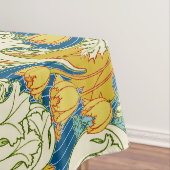 William Morris stijl Teal & Goud Tulp Bloem Kunst Tafelkleed (Voorbeeld)