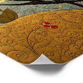 William Morris stijl versierde bomen en bloemen Poster (Hoek)