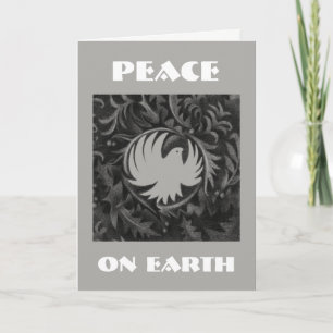 William Morris-stijl vredesduif kerstkaart Feestdagen Kaart