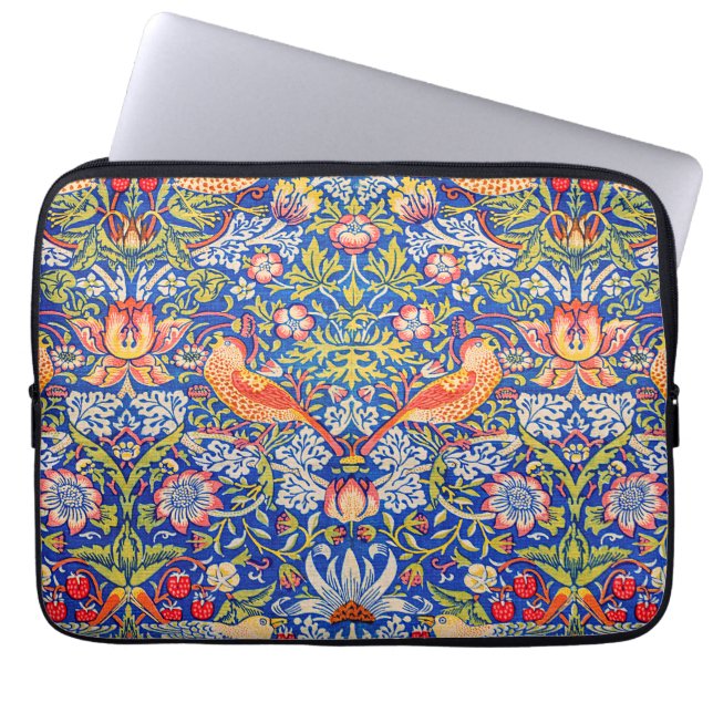William Morris Strawberry beroemd schilderij Laptop Sleeve (Voorkant)