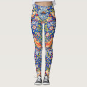 William Morris Strawberry beroemd schilderij Leggings (Voorkant)