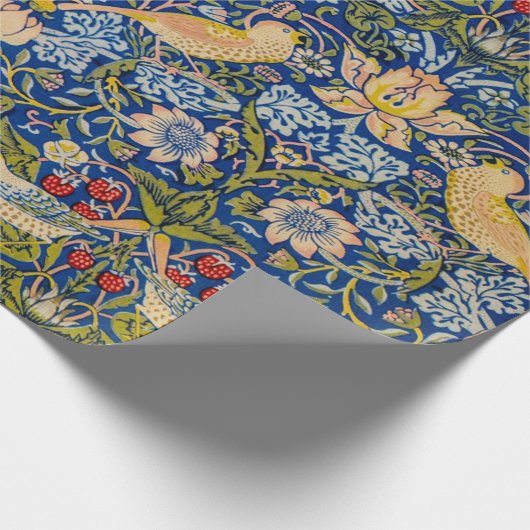 William Morris Strawberry dief vogel Cadeaupapier (Hoek)