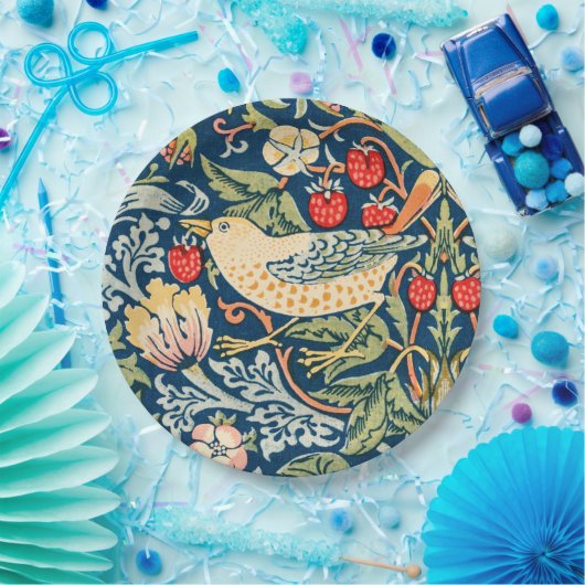 William Morris Strawberry dief vogel Papieren Bordje (Feest)