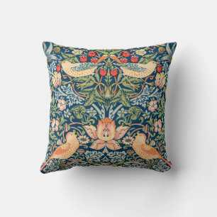 William Morris Strawberry dief vogels Kussen