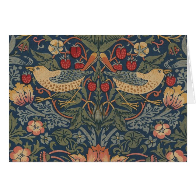 William Morris Strawberry Theven Birds Floral (Voorkant Horizontaal)