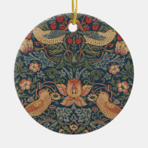 William Morris Strawberry Theven Birds Floral Keramisch Ornament