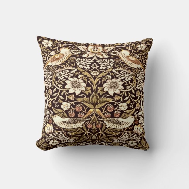 William Morris "Strawberry Thief" #2 Kussen (Voorkant)