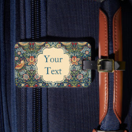 William Morris Strawberry Thief Art Bagagelabel