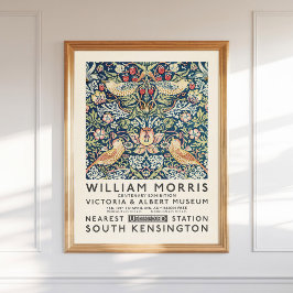 William Morris Strawberry Thief Art Exhibition Poster