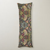 William Morris Strawberry Thief Art Lichaamskussen (Achterkant (Verticaal))