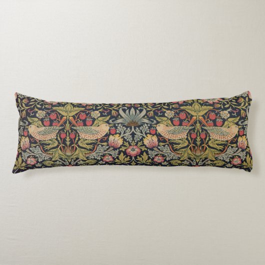 William Morris Strawberry Thief Art Lichaamskussen (Voorkant)