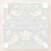 William Morris Strawberry Thief Beverage Drink Glazen Onderzetter (Achterkant)