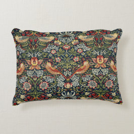 William Morris  Strawberry Thief Birds Blue Accent Kussen