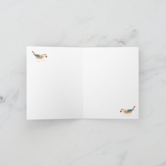 William Morris Strawberry Thief Birthday Kaart (Binnen)