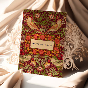 William Morris Strawberry Thief Birthday Kaart