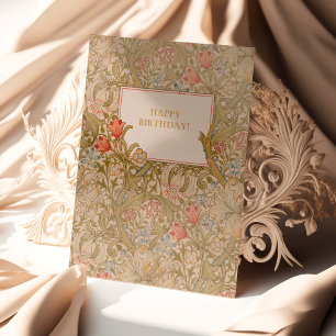 William Morris Strawberry Thief Birthday Kaart