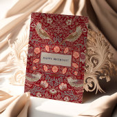 William Morris Strawberry Thief Birthday Kaart