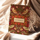 William Morris Strawberry Thief Birthday Kaart