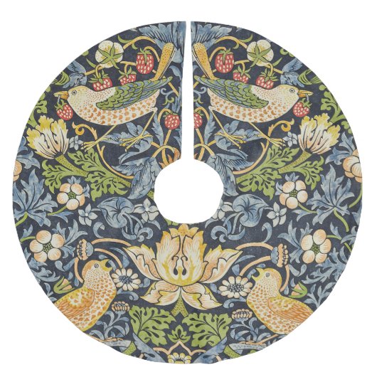 William Morris - Strawberry Thief Bloempatroon Kerstboom Rok (Voorkant)