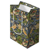 William Morris - Strawberry Thief Bloempatroon Medium Cadeauzakje (Voorkant Gekanteld)