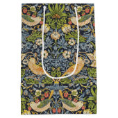 William Morris - Strawberry Thief Bloempatroon Medium Cadeauzakje (Achterkant)