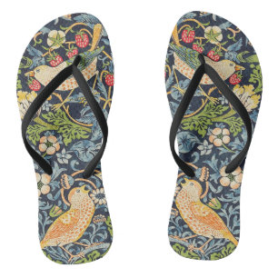 William Morris Strawberry Thief Bloempatroon Teenslippers