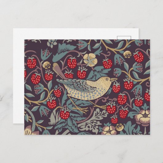 William Morris Strawberry Thief Briefkaart (Voorkant / Achterkant)