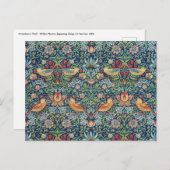 William Morris - Strawberry Thief Briefkaart (Voorkant / Achterkant)