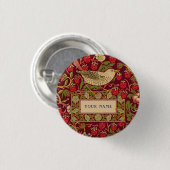 William Morris Strawberry Thief Button (Voorkant /achterkant)