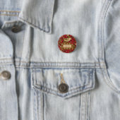 William Morris Strawberry Thief Button (In situ)