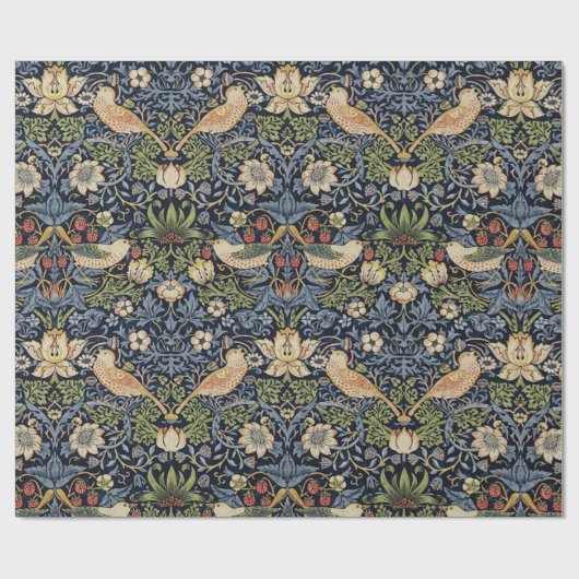 William Morris Strawberry Thief Cadeaupapier (Vlak)