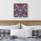  William Morris Strawberry Thief Canvas Afdruk (Insitu (Slaapkamer))