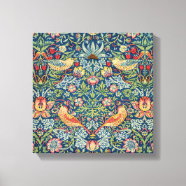 William Morris - Strawberry Thief Canvas Afdruk