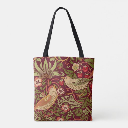 William Morris Strawberry Thief Canvas tas (Achterkant)